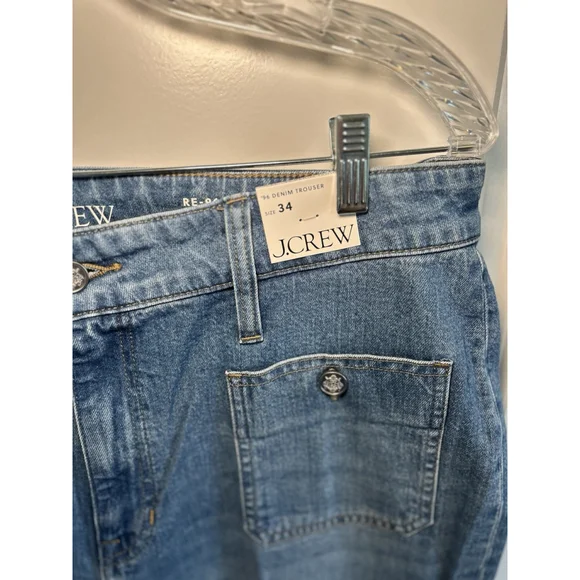 J. Crew Women’s High-rise Sailor Denim Trouser in 1996 Semi-stretch Size 34 NWT - Picture 4 of 11